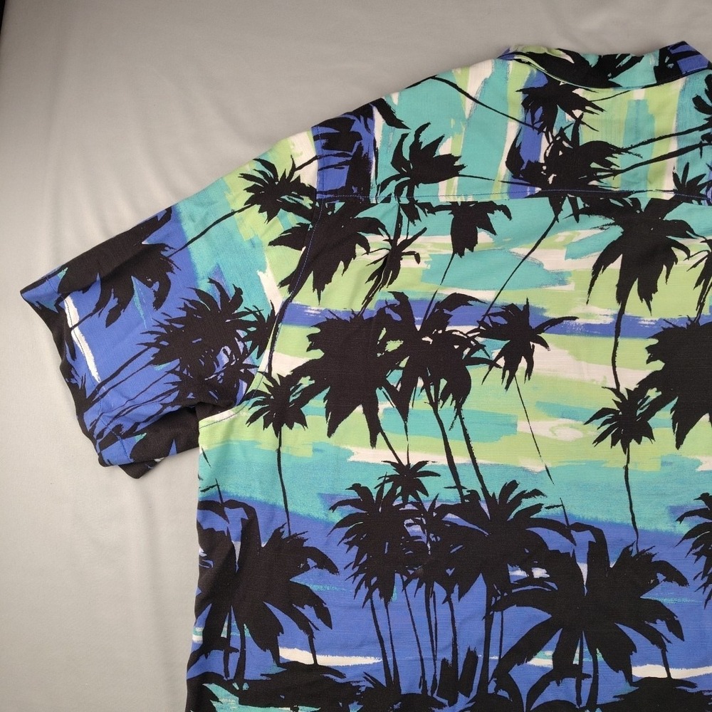 Tommy Bahama Veracruz Cay Shirt Mens XL Blue Palm Tree Hawaiian Beach Tropical - Picture 15 of 16